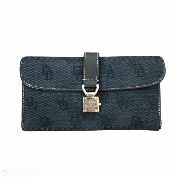 Dooney & Bourke Black Signature Canvas Wallet